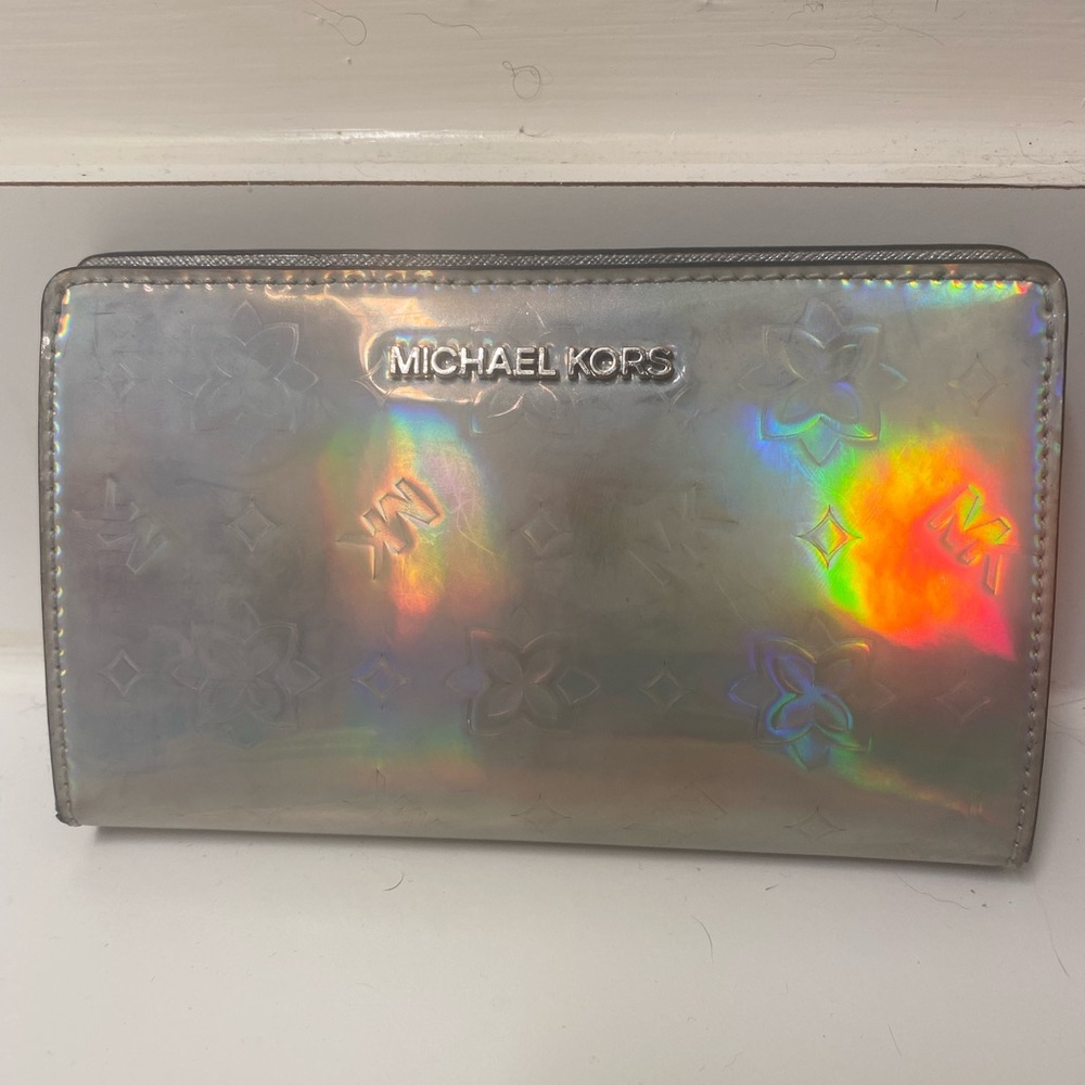 Holographic Michael Kors Trifold Wallet